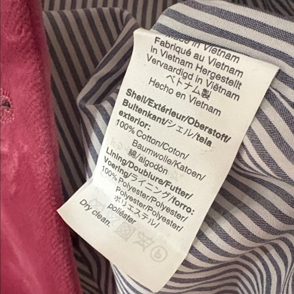 J. Crew NWT Parke Velvet Women's Blazer - size 2 - pink - 100% cotton